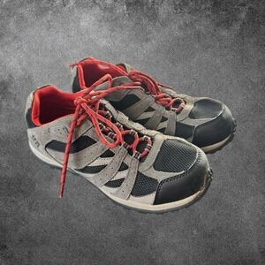 Columbia Omni Grip Hiking Shoes Womens Size 5 Gray Red Trail Outdoor Lightweight
